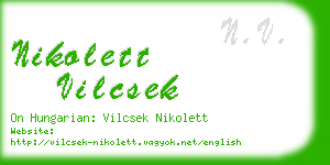 nikolett vilcsek business card